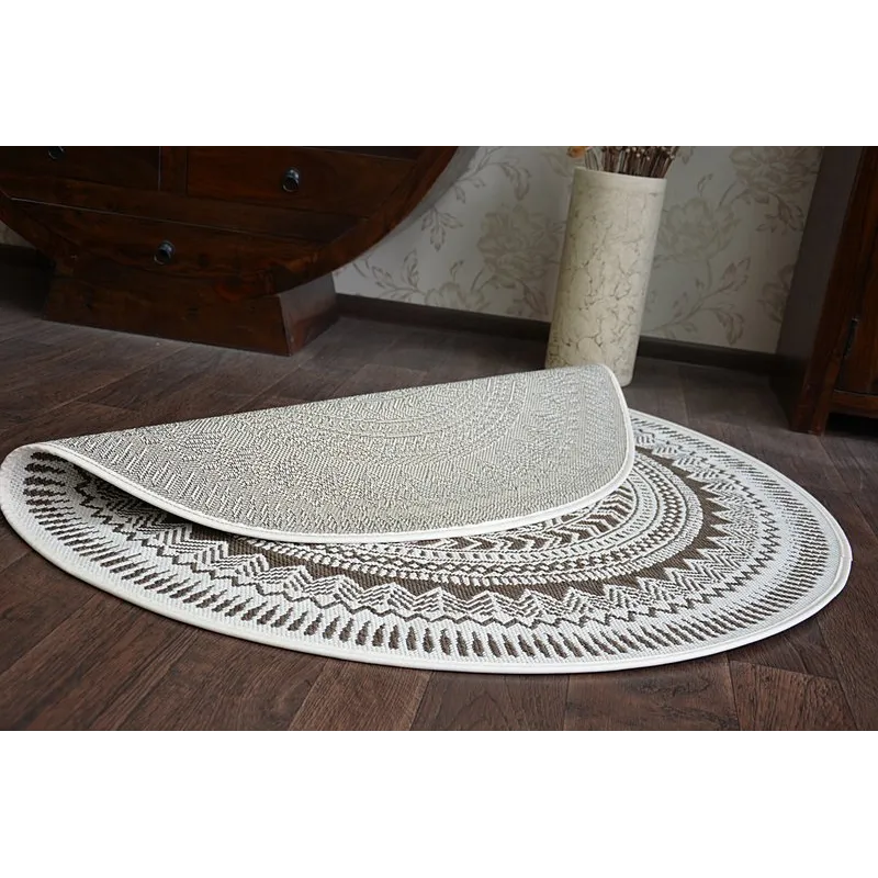 Round Sisal Rope Rug FLAT 120cm Brown