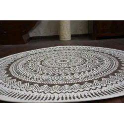 Round Sisal Rope Rug FLAT 120cm Brown
