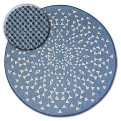 Round rug ROPE SISAL FLAT 48715/591 STAINED GLASS