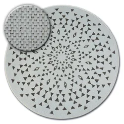 Round rug ROPE SISAL FLAT 48715/768 STAINED GLASS