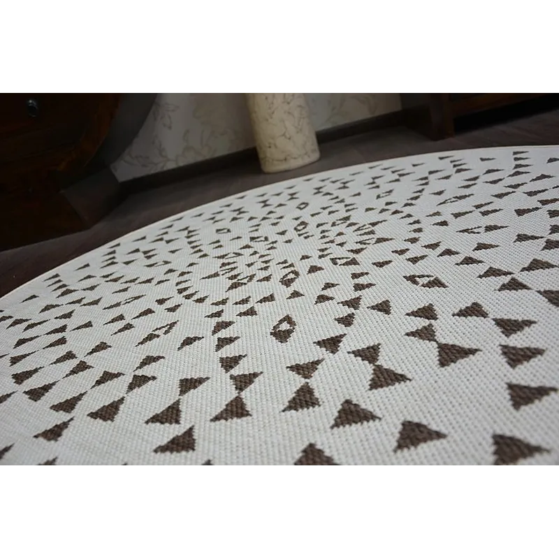 Round Sisal Rope Rug FLAT 48715/768 120cm White