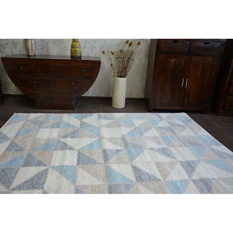Modern blue rug, a stylish addition to any contemporary interior