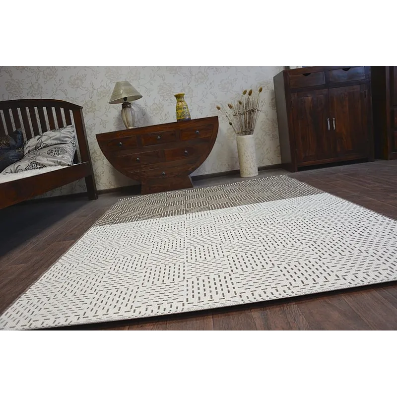 Sisal Cord Rug FLAT 48722/608 Cream Brown