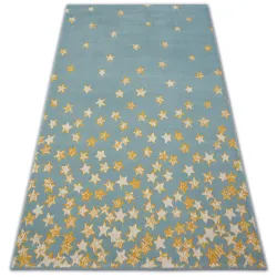 PASTEL 18408/032 Star Rug - Turquoise Gold Cream