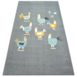 PASTEL Poultry Rug 18413/072 - Grey Turquoise
