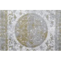 Acrylic Rug VALENCIA 2328 ORNAMENT Grey/Mustard