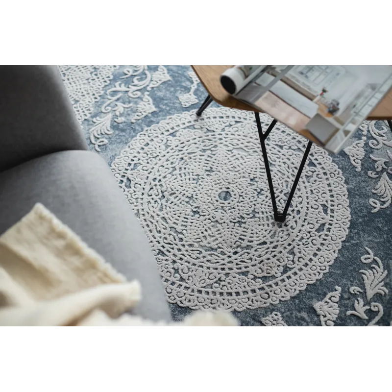 Acrylic Rug VALENCIA 2328 ORNAMENT Blue/Ivory