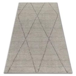 SOFT 8033 Ethnic Rhombus Rug Cream