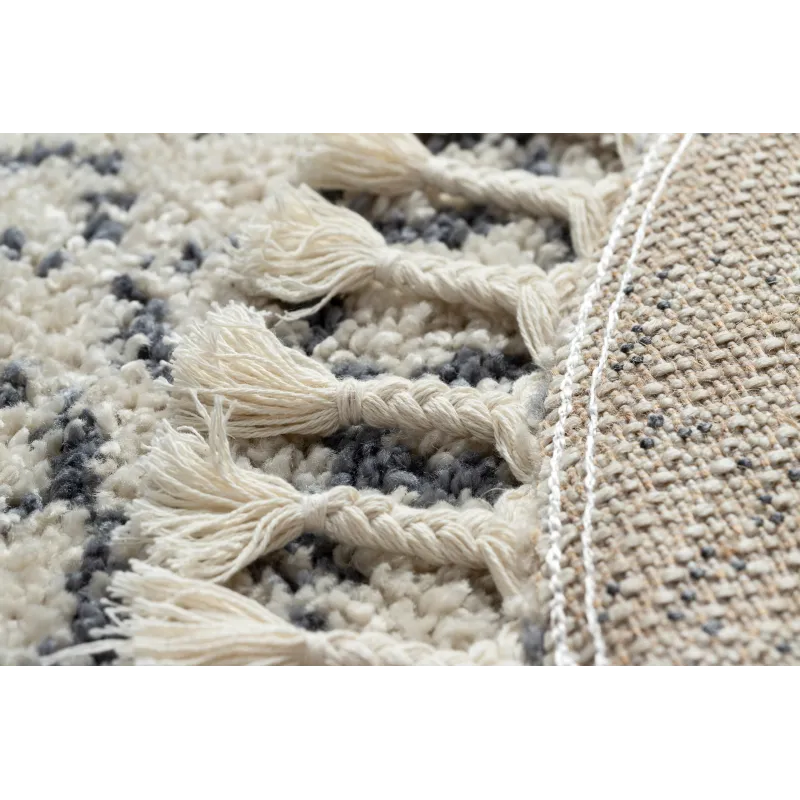 Berber Agadir Round Cream Rug 120cm