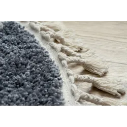 Berber Cross Round Rug B5950 Grey 120cm