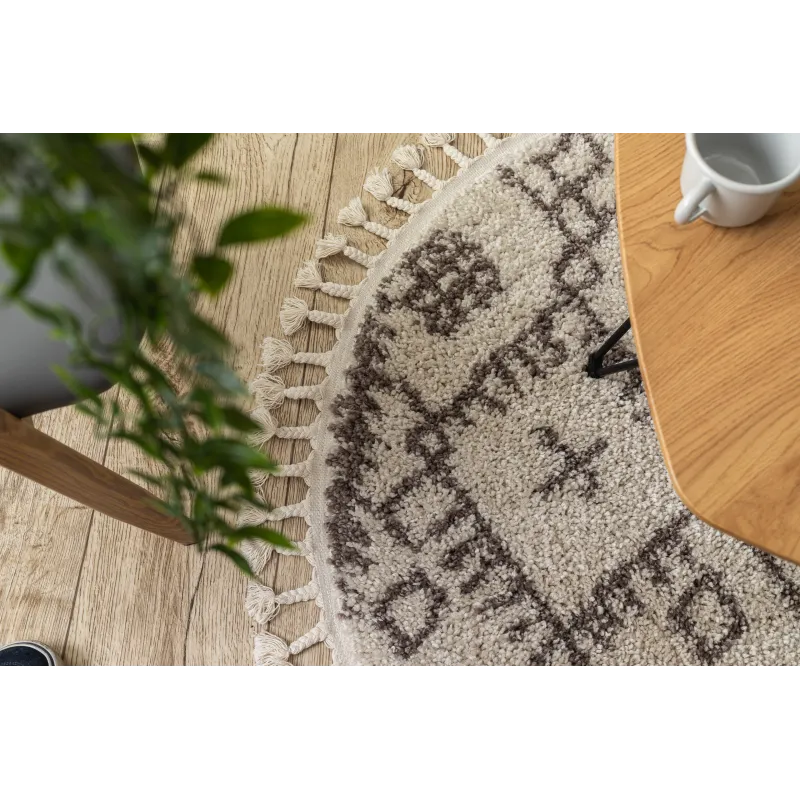 Berber Tanger B5940 Round Rug 120cm Cream