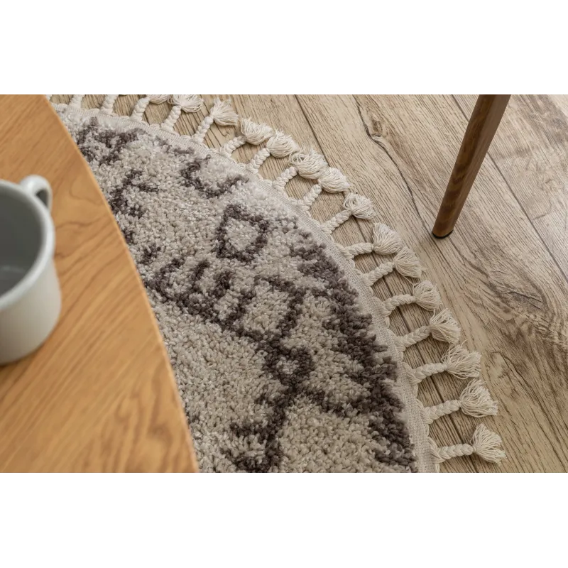 Berber Tanger B5940 Round Rug 120cm Cream