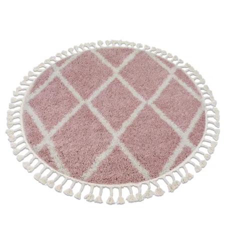 Berber Troik A0010 Round Rug 120cm Pink