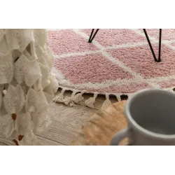 Berber Troik A0010 Round Rug 120cm Pink