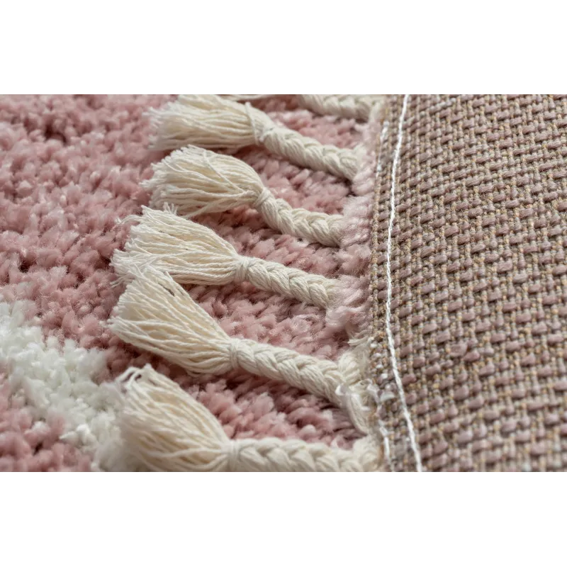 Berber Troik A0010 Round Rug 120cm Pink
