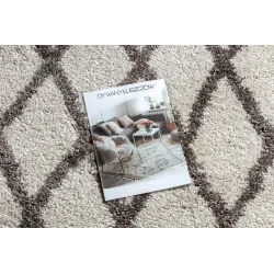 BERBER BENI Round Cream Shaggy Rug