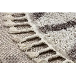 BERBER BENI Round Cream Shaggy Rug