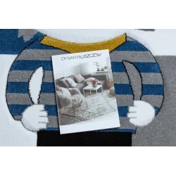Blue rug with a pirate theme, perfect for a child's room