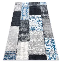Vintage Patchwork Rug 22218053 Grey / Blue