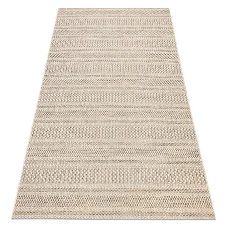 Beige striped sisal rug, natural fiber, perfect for living room decor