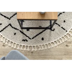 Berber Tetuan B751 Round Rug Cream 120cm