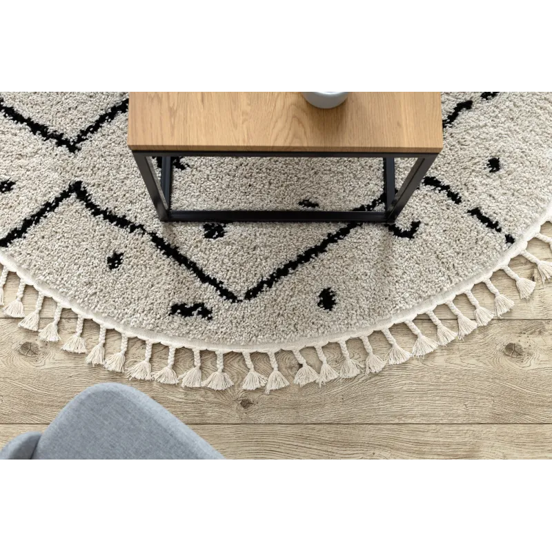Berber Tetuan B751 Round Rug Cream 120cm