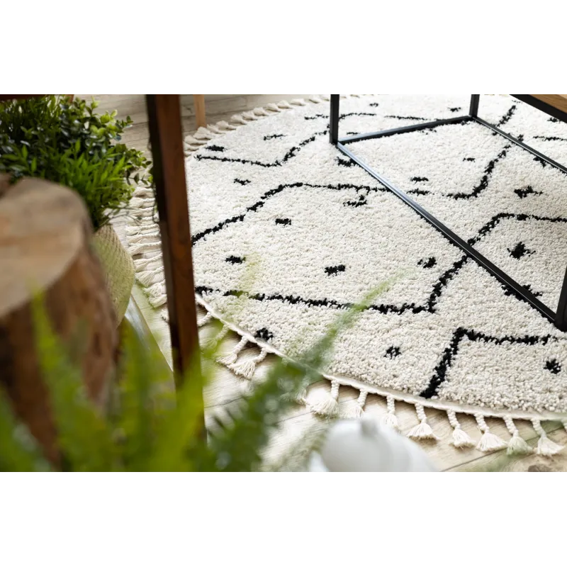 Berber Tetuan B751 Round Rug Cream 120cm