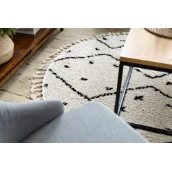 Berber Tetuan B751 Round Rug Cream 120cm