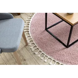 BERBER 9000 Round Pink Rug 120cm