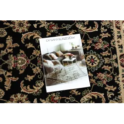 Stylish black oval ROYAL ADR rug, perfect for classic interiors
