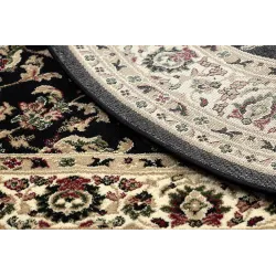 Soft touch black ROYAL ADR rug, perfect for classic decor
