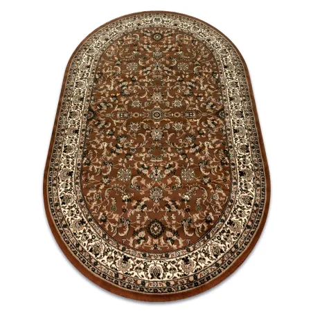 ROYAL ADR oval rug in brown, classic design for home decor