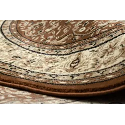 ROYAL ADR oval rug, brown for bedrooms or gardens