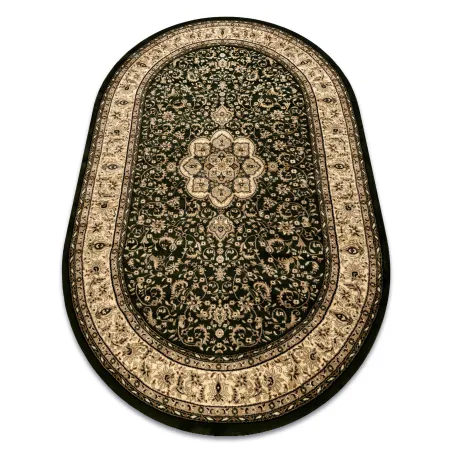 ROYAL ADR oval rug in green, classic design, 100x180 cm