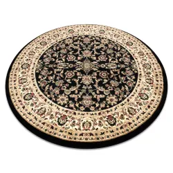 ROYAL ADR Round Rug 120cm Black Polypropylene