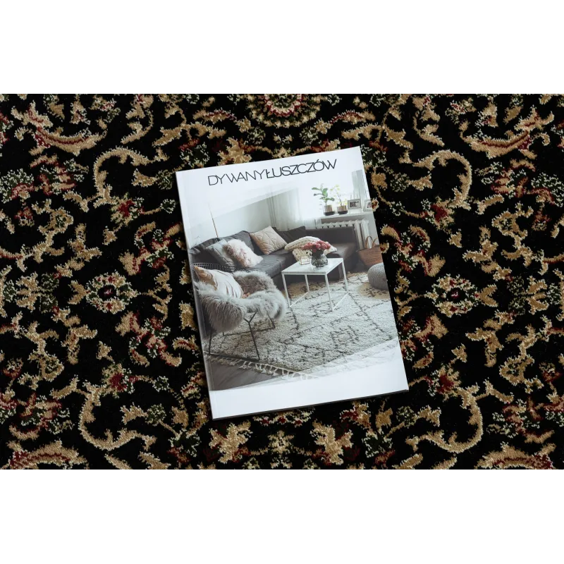 Black ROYAL ADR round rug, an elegant addition for interiors