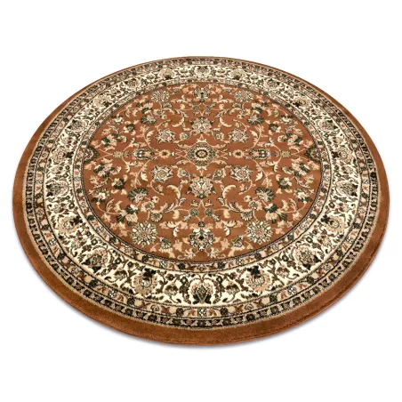 ROYAL ADR Round Rug 120cm Brown, classic carpet for living room