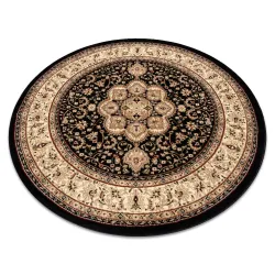 ROYAL ADR Round Rug 120cm Black