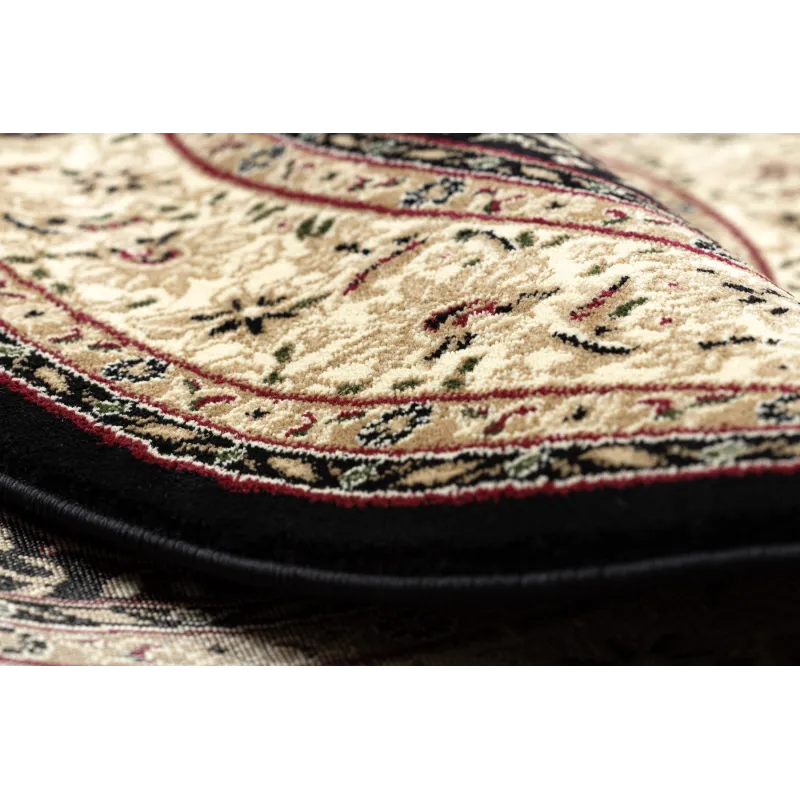 ROYAL ADR Black Rug, durable material with a classic design