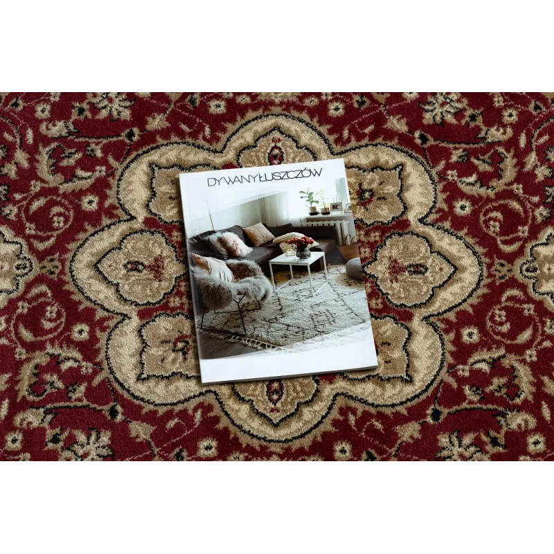 Burgundy ROYAL ADR round rug, elegant addition to interior decor