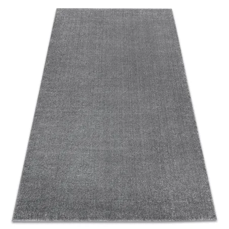 SOFT 2485 Grey Solid Rug, modern carpet in grey color