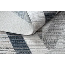 Modern REBEC outdoor rug in navy, weather-resistant for gardens