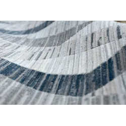 Modern REBEC geometric rug in navy, perfect for children's rooms