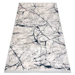 Modern REBEC Rug 80x150 cm Cream with Fringes