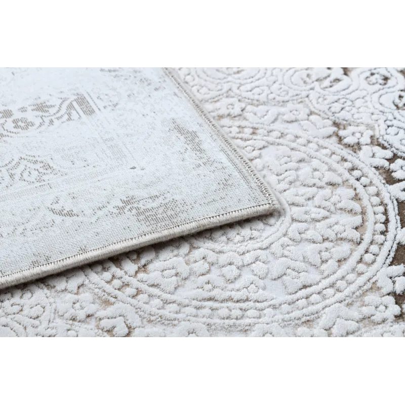 Acrylic Rug VALENCIA 9986 Ornament Frame Vintage Ivory