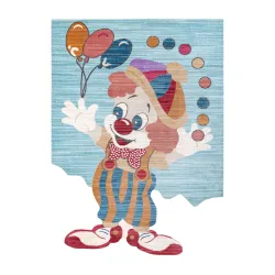 Kids Rug TOYS 75328 Clown Navy-Turquoise-Fuchsia 133x192 cm