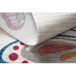 Ideal children's rug for a child's room, butterfly motifs, friendly