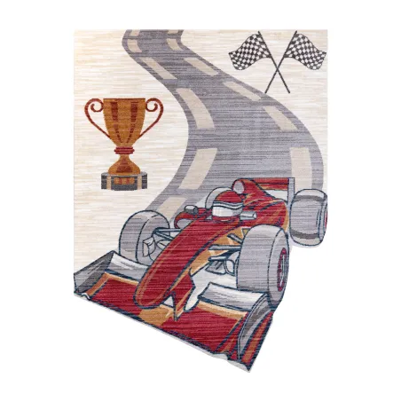 Kids Racing Formula 1 Rug TOYS 75327 - modern cream and red children's rug