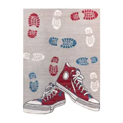 Kids Rug TOYS 75325 Sneakers Grey