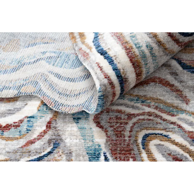 TINE 75312A rug perfect for living room, modern style in terracotta and blue
